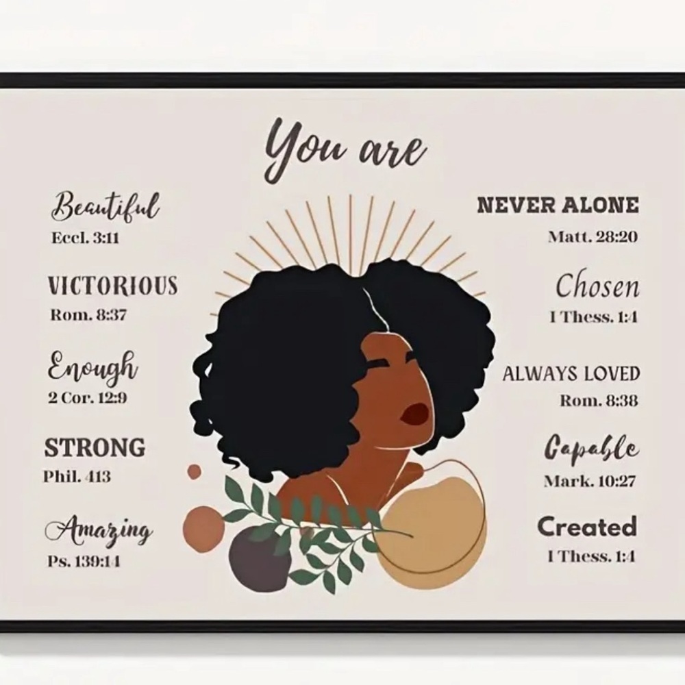 Beautiful and Inspirational Afrocentric Wall Art - Perfect for home & office  💗